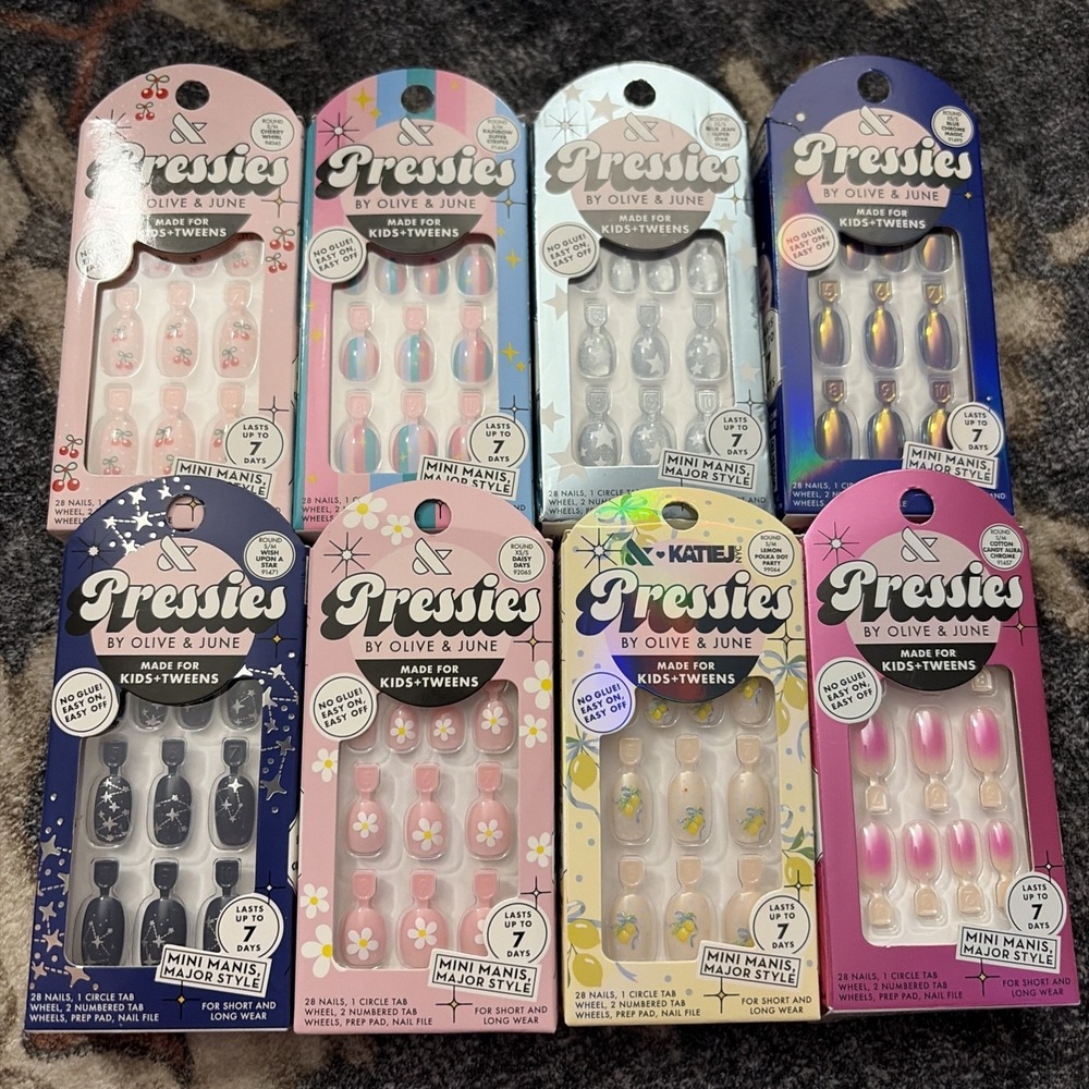 8 X Pressies By Olive & June Press On Nails For Kids Tweens